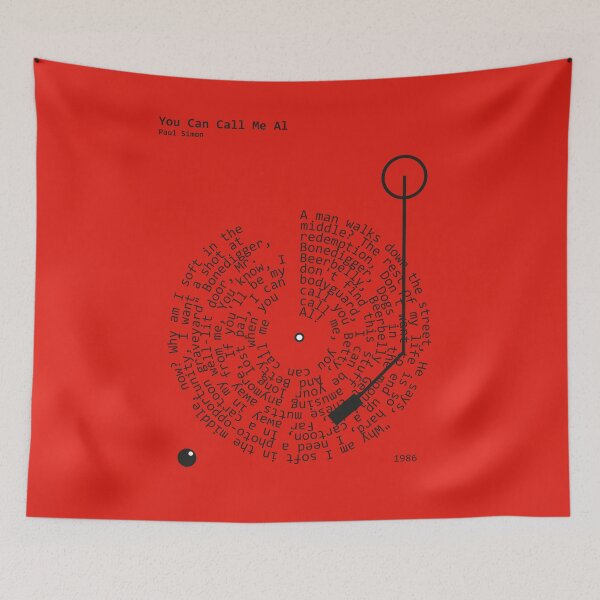 Item preview, You Can Call Me Al, Paul Simon - Lyrics Poster designed and sold by MancBusyBee.