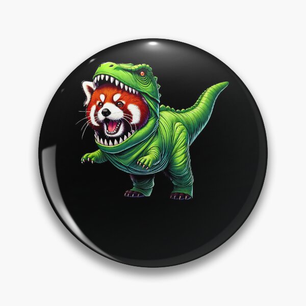 Item preview, Funny Red Panda Wearing Dinosaur Outfit Red Panda Lover designed and sold by Kimberley King Art  King Art.