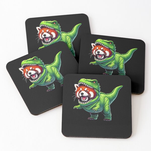Item preview, Funny Red Panda Wearing Dinosaur Outfit Red Panda Lover designed and sold by Kimberley King Art  King Art.
