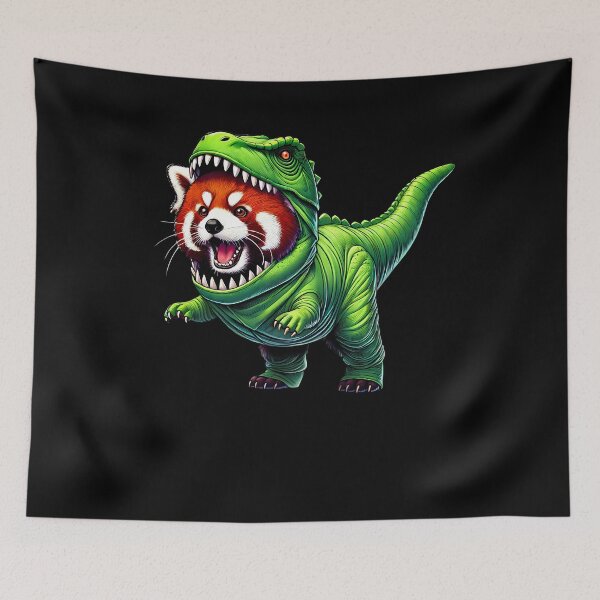 Item preview, Funny Red Panda Wearing Dinosaur Outfit Red Panda Lover designed and sold by Kimberley King Art  King Art.