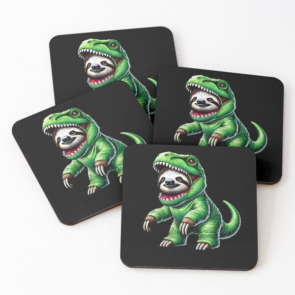 Item preview, Funny Sloth Wearing Dinosaur Outfit Sloth Lover designed and sold by Kimberley King Art  King Art.
