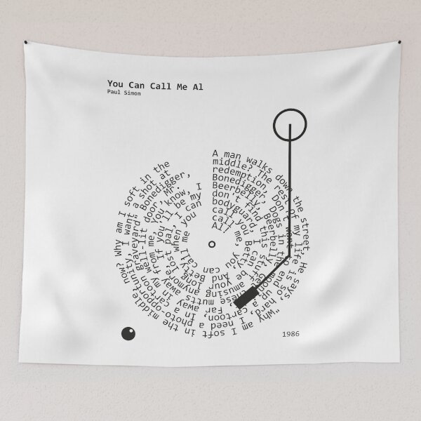 Item preview, You Can Call Me Al, Paul Simon - Lyrics Poster designed and sold by MancBusyBee.