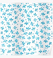 Bue Flower Poster