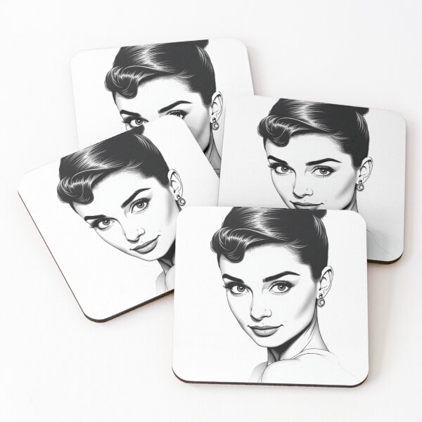 Item preview, Black and white art, Audrey Hepburn portrait. Home decor designed and sold by nicnacc.