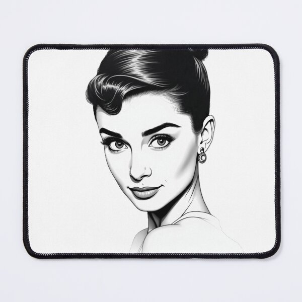 Item preview, Black and white art, Audrey Hepburn portrait. Home decor designed and sold by nicnacc.