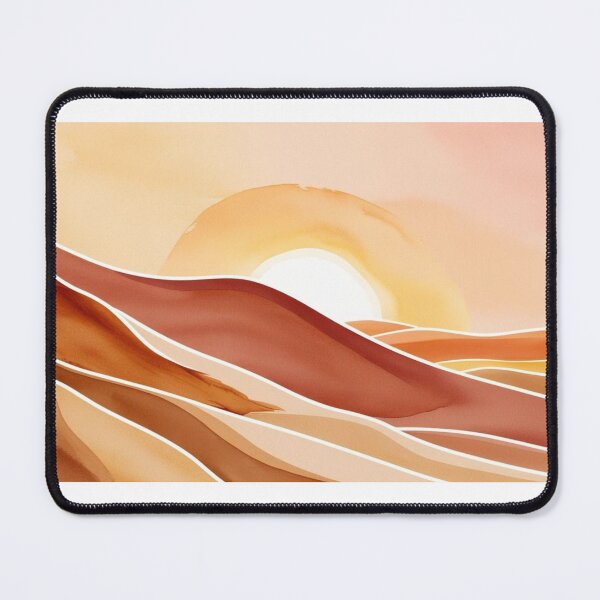 Item preview, Golden Sunset Over the Desert – Warm and Serene Landscape - Tavelers designed and sold by StormArte.