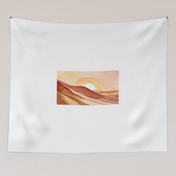 Item preview, Golden Sunset Over the Desert – Warm and Serene Landscape - Tavelers designed and sold by StormArte.