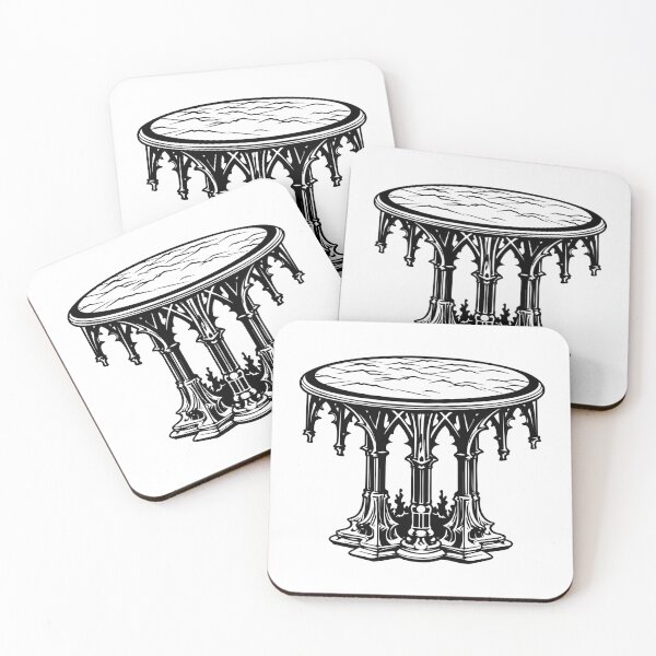 Item preview, Gothic Ornate Victorian Table Medieval Style Furniture designed and sold by inkoutninja.