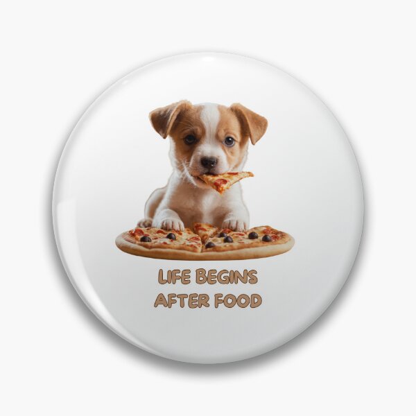 Item preview, A Little Puppy Enjoys Pizza Delight designed and sold by VibeVault12.