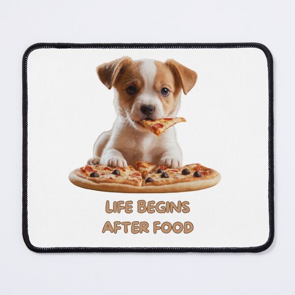 Item preview, A Little Puppy Enjoys Pizza Delight designed and sold by VibeVault12.