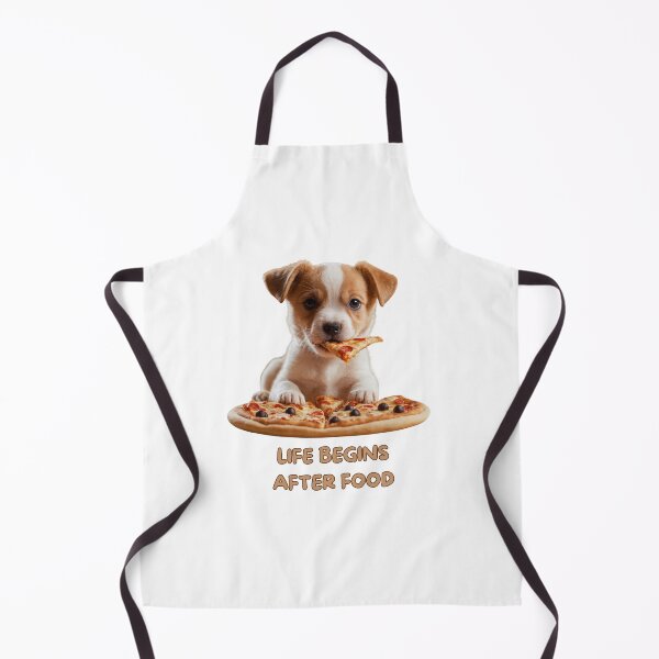 Item preview, A Little Puppy Enjoys Pizza Delight designed and sold by VibeVault12.