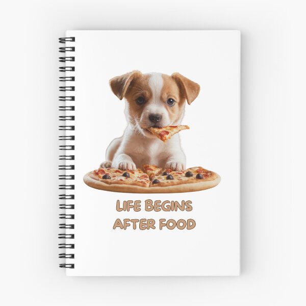 Item preview, A Little Puppy Enjoys Pizza Delight designed and sold by VibeVault12.