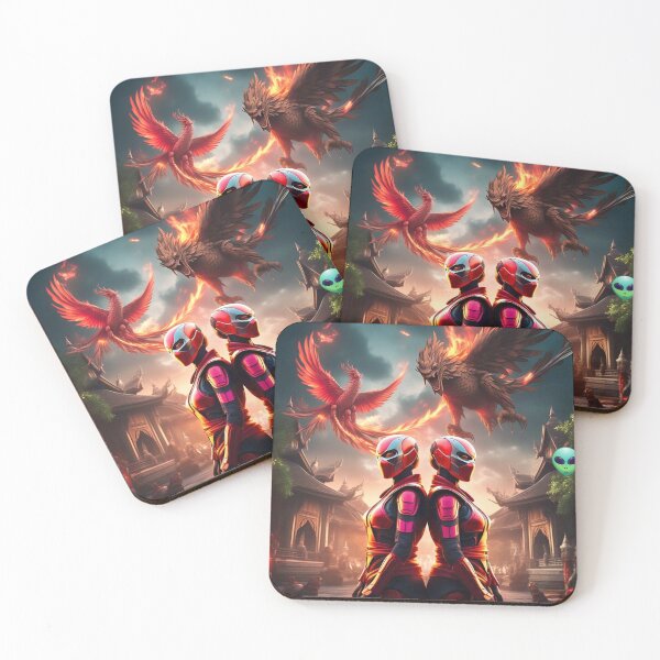 Item preview, Girls in ninja and phoenix costumes designed and sold by Tonphiarts.