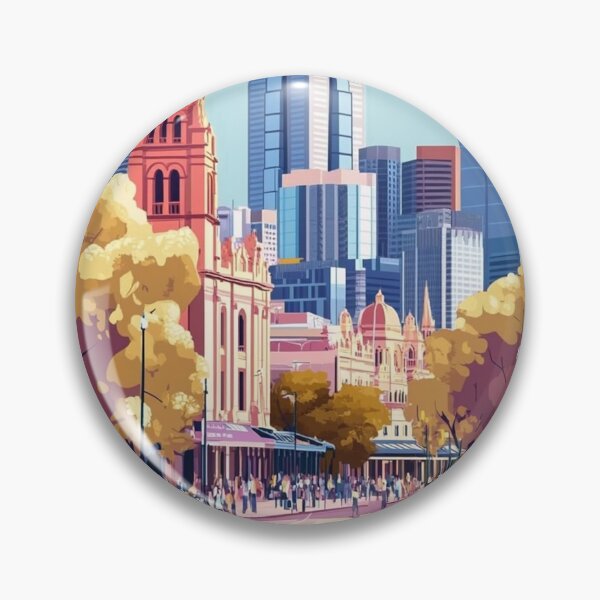 Item preview,  Melbourne Travel Poster, Perfect Gift for Travel Enthusiasts, Vintage Style Wall Art, Australia Wall art for home decor, Melbourne print. Sticker designed and sold by Thegalleryshop1.