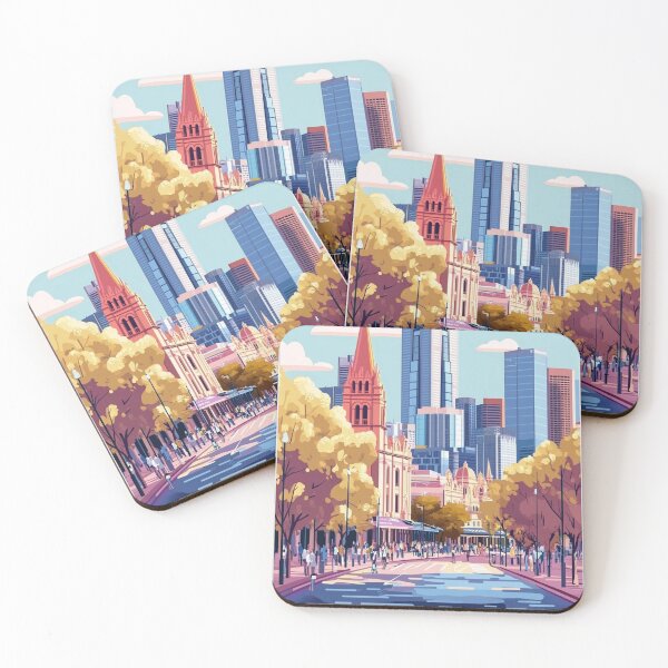 Item preview,  Melbourne Travel Poster, Perfect Gift for Travel Enthusiasts, Vintage Style Wall Art, Australia Wall art for home decor, Melbourne print. Sticker designed and sold by Thegalleryshop1.
