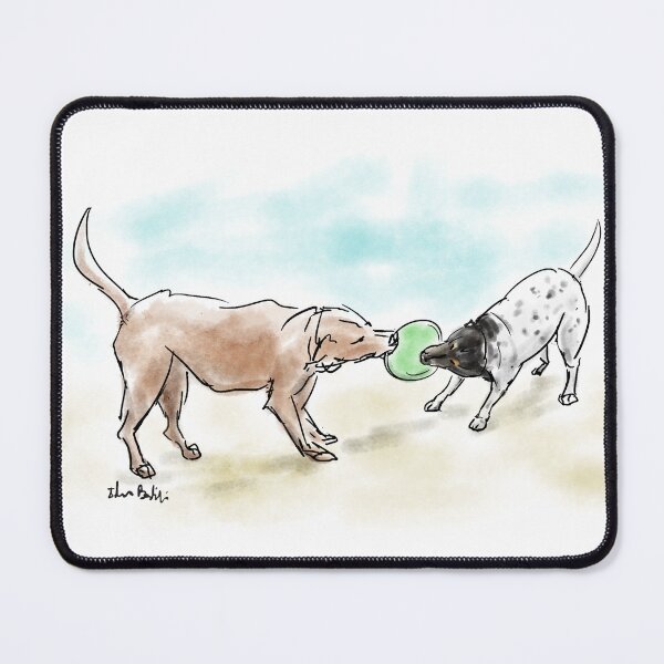 Item preview, Loose Drawing of a Playful Pup Tug-of-War designed and sold by ibadishi.