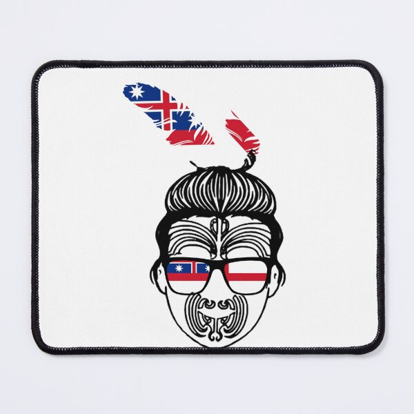 Item preview, Maori Warrior Messy Bun New Zealand Independance Flag designed and sold by CultDigHoriz.