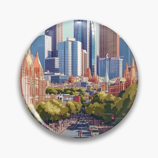 Item preview,  Melbourne Travel Poster, Perfect Gift for Travel Enthusiasts, Vintage Style Wall Art, Australia Wall art for home decor, Melbourne print. Sticker designed and sold by Thegalleryshop1.