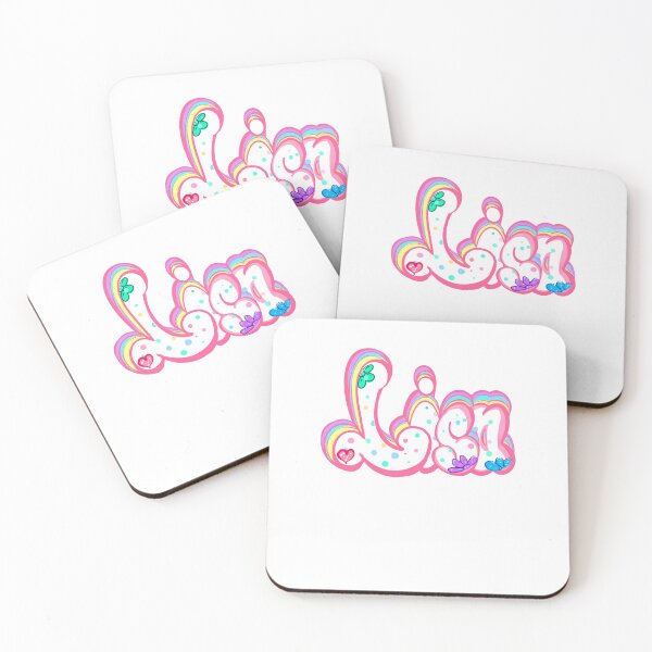 Item preview, Lisa popular girls and women first name in white with pastels and flowers. Personalized personalised customised name Lisa designed and sold by Artonmytee.