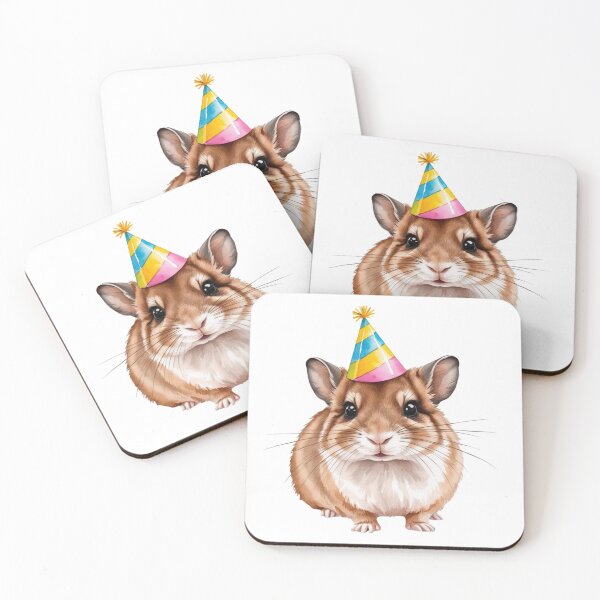 Item preview, Cute Watercolour Chinchilla In A Party Hat designed and sold by IrisAndIvy.