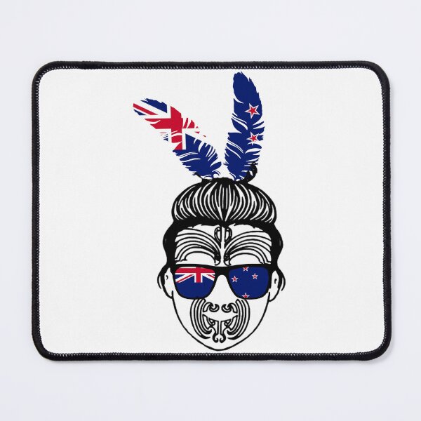 Item preview, Maori Warrior Messy Bun New Zealand Flag designed and sold by CultDigHoriz.