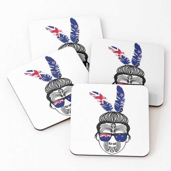 Item preview, Maori Warrior Messy Bun New Zealand Flag designed and sold by CultDigHoriz.