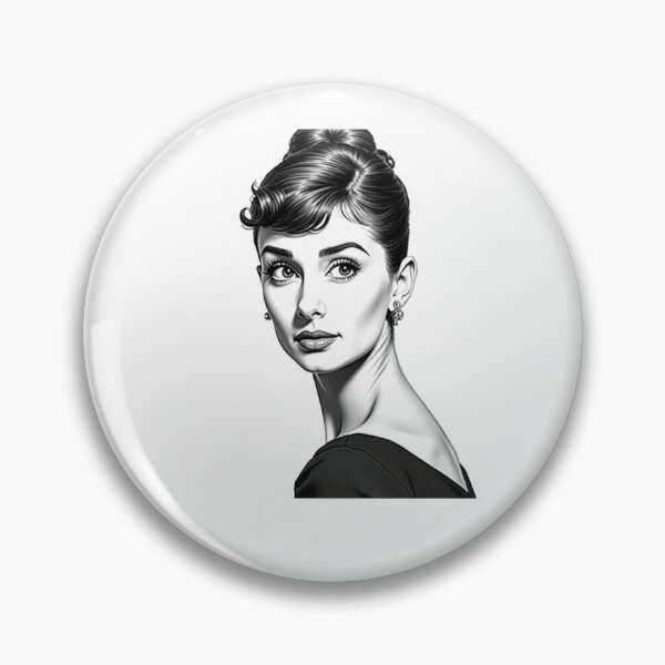 Item preview, Black and white art, beautiful Audrey Hepburn portrait, home decor. designed and sold by nicnacc.