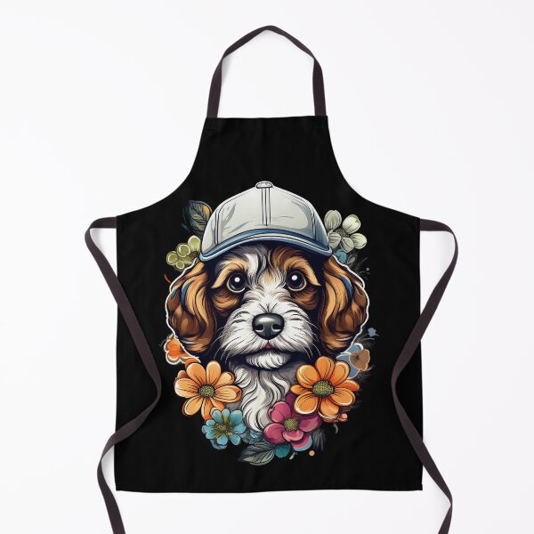 Item preview, Dog Flowers Vintage Design designed and sold by Azrou shop.