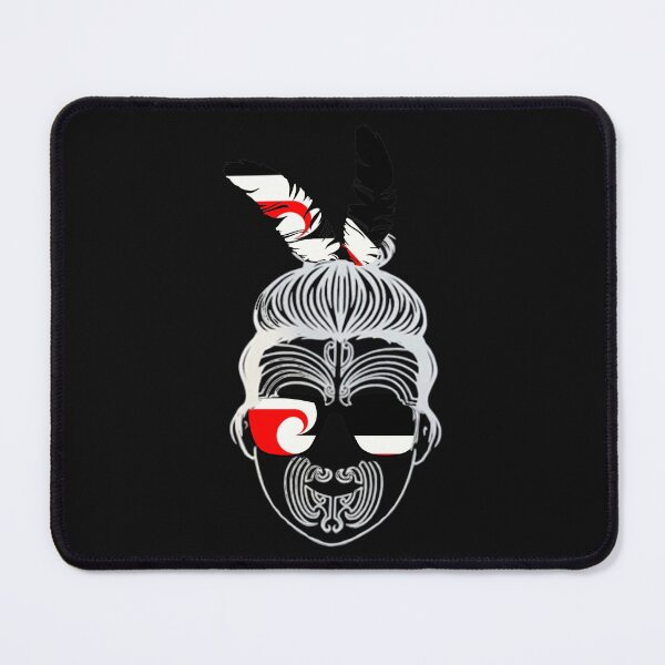 Item preview, Maori Warrior Messy Bun New Zealand Maori Tino Rangatiratanga Flag Dark designed and sold by CultDigHoriz.