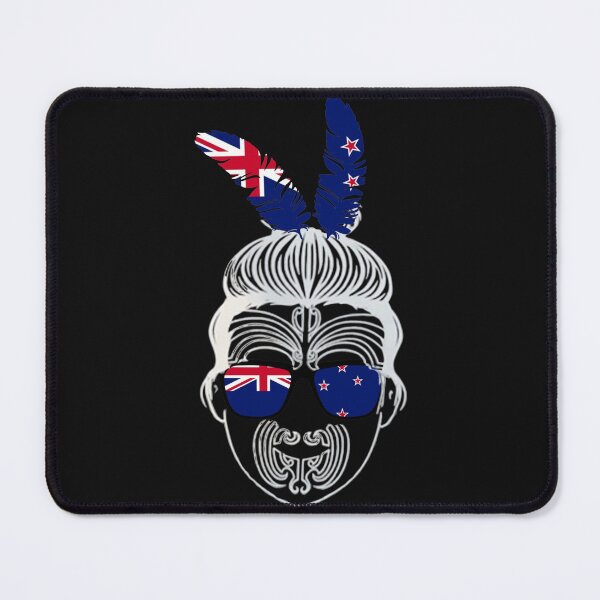 Item preview, Maori Warrior Messy Bun New Zealand Flag Dark designed and sold by CultDigHoriz.