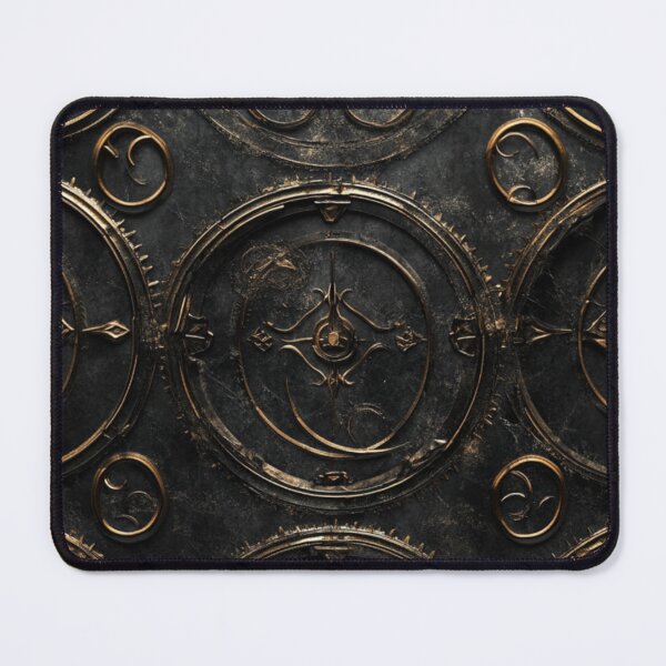 Item preview, Steampunk Onyx Grungy Pattern Golden Metal designed and sold by GrinGalore.