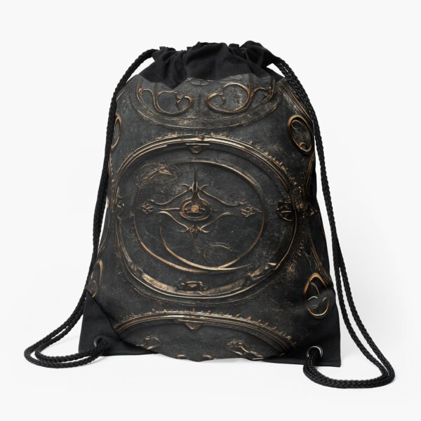 Aperçu de l'œuvre Steampunk Onyx Motif Grunge Métal Doré créée et vendue par GrinGalore.