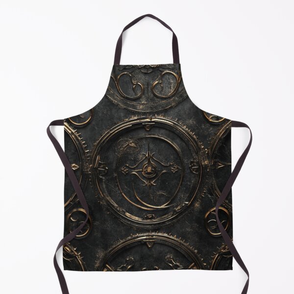 Item preview, Steampunk Onyx Grungy Pattern Golden Metal designed and sold by GrinGalore.