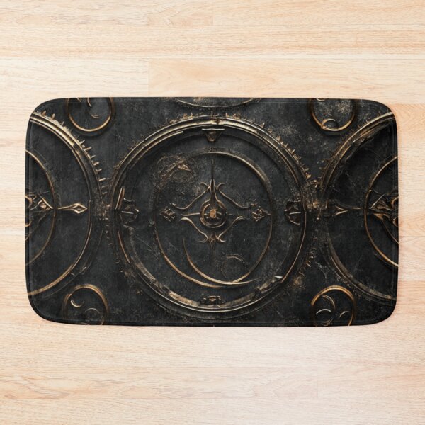 Item preview, Steampunk Onyx Grungy Pattern Golden Metal designed and sold by GrinGalore.