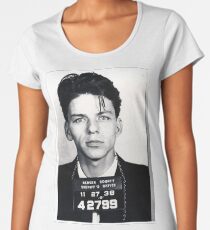 Frank Sinatra Mug Shot Vertical Women's Premium T-Shirt
