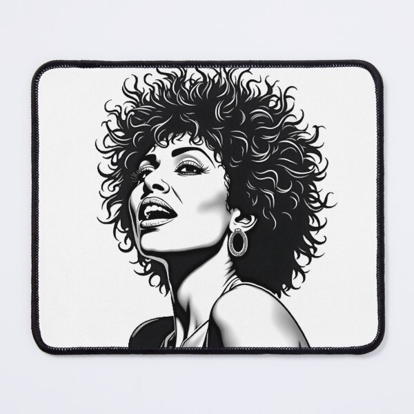 Item preview, Black and white art, beautiful portrait of Tina Turner, home decor. designed and sold by nicnacc.
