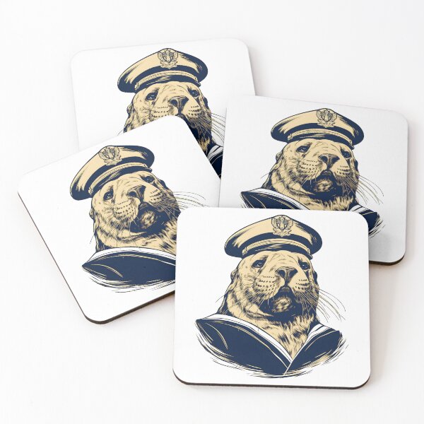 Item preview, seal captain sailor seal designed and sold by DerSenat.