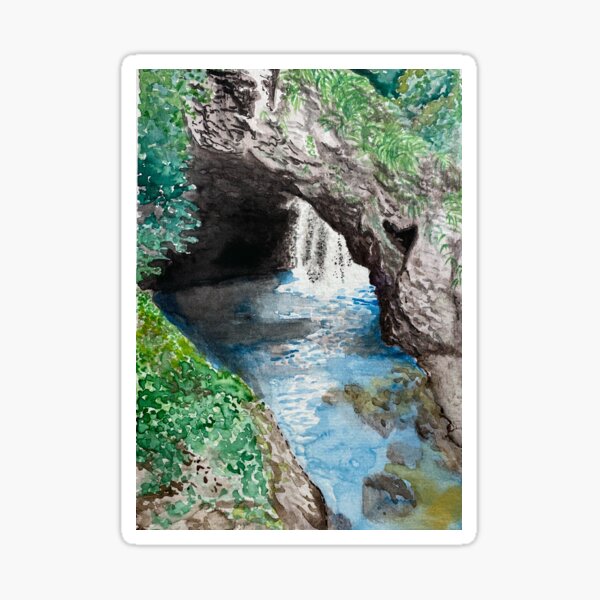 Item preview, Watercolour of the Natural Bridge  designed and sold by HannahmStewartt.