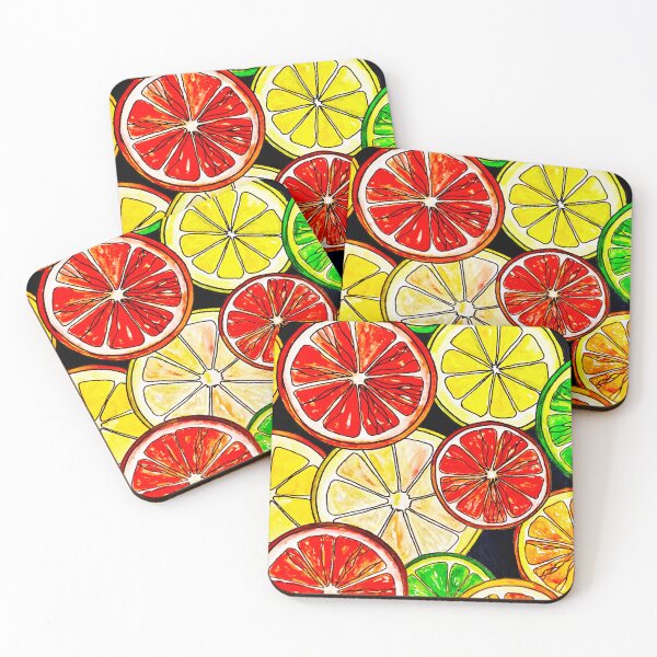 Item preview, Fruits slices art, grapefruits, lime, lemons, oranges designed and sold by Myartspace.