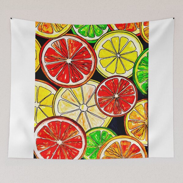 Item preview, Fruits slices art, grapefruits, lime, lemons, oranges designed and sold by Myartspace.