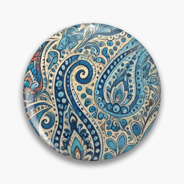 Item preview, Elegance in Blue Paisley designed and sold by BobArtGallery.