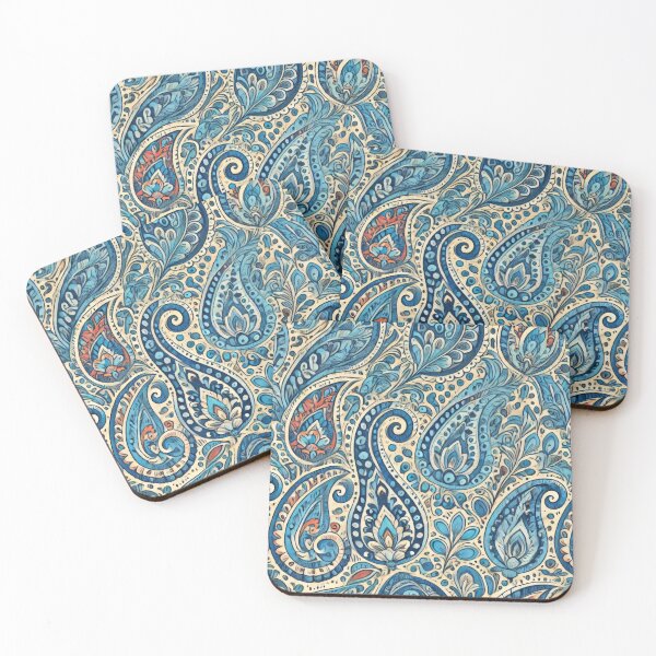 Item preview, Elegance in Blue Paisley designed and sold by BobArtGallery.
