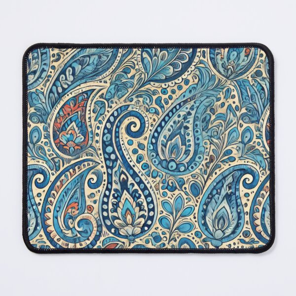 Item preview, Elegance in Blue Paisley designed and sold by BobArtGallery.