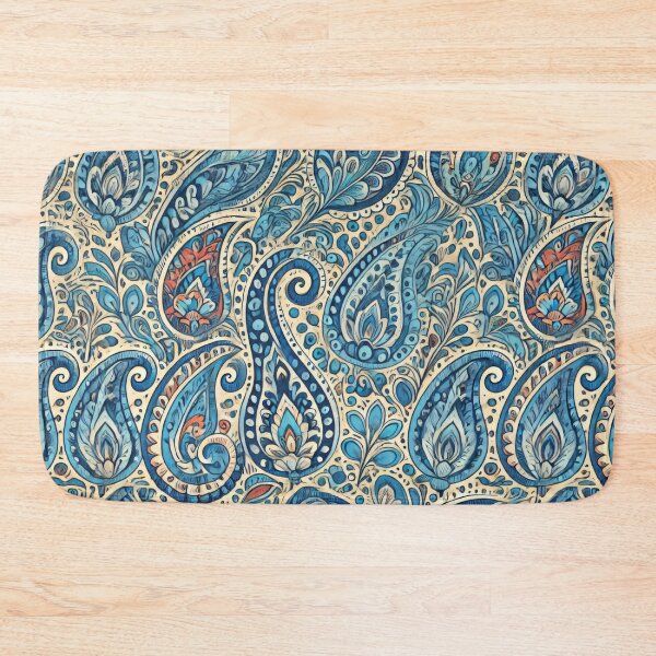Item preview, Elegance in Blue Paisley designed and sold by BobArtGallery.