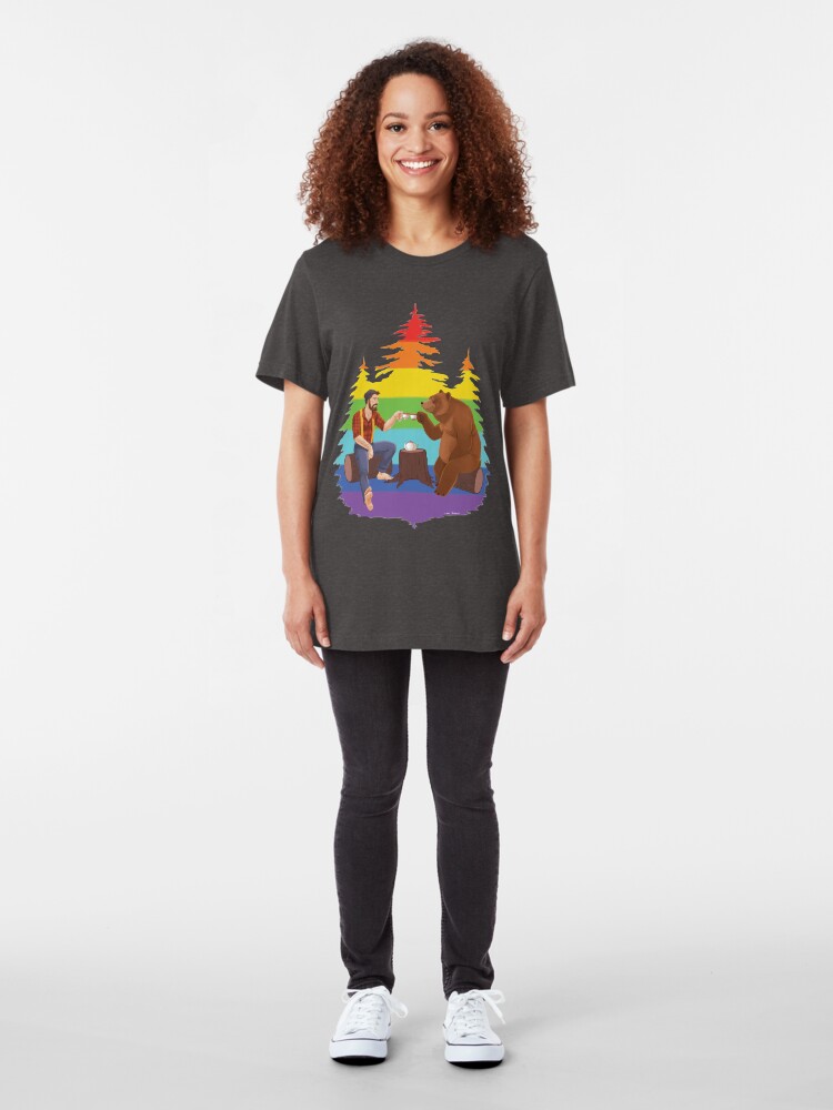 Alternate view of Gentleman's Tea - Pride Edition Slim Fit T-Shirt