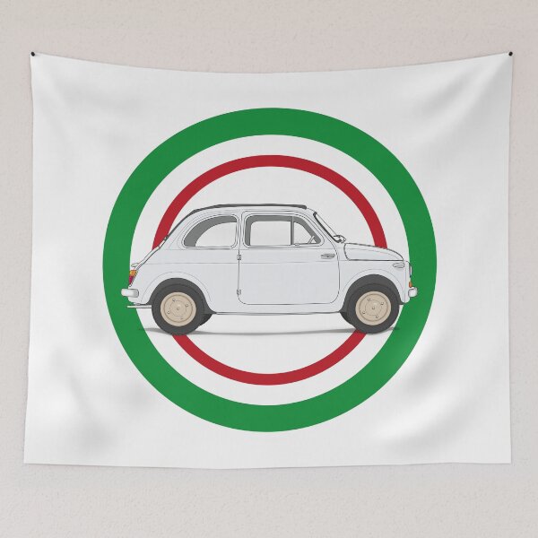 Item preview, The classic FIAT Nuova 500 in the colour "Bianco" designed and sold by BetterGraphics.