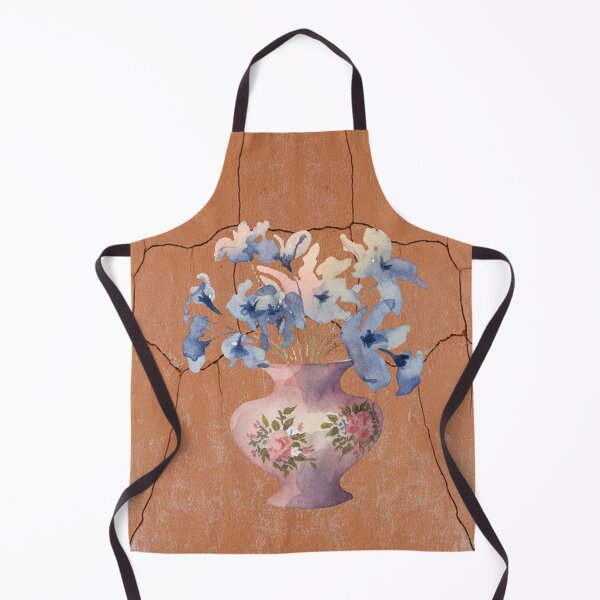 Item preview,   "Ornate Vase with Blue and White Flowers Watercolor Painting" designed and sold by AnimalAirtistry.