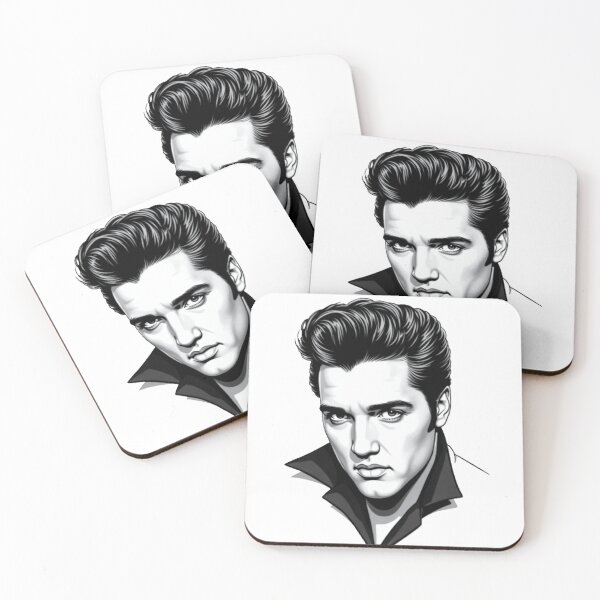 Item preview, Black and white art, stunning Elvis portrait, home decor. designed and sold by nicnacc.