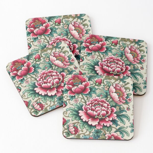 Item preview, Graceful Peonies of Suzhou Embroidery designed and sold by BobArtGallery.