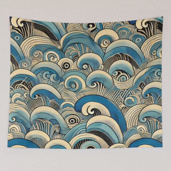 Item preview, Seigaiha Serenity designed and sold by BobArtGallery.